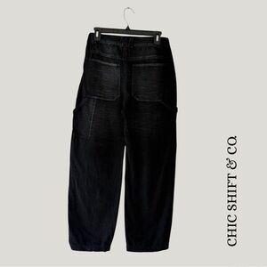 Free People Carpenter Jeans | Distressed Black | Utility Style | Size 2